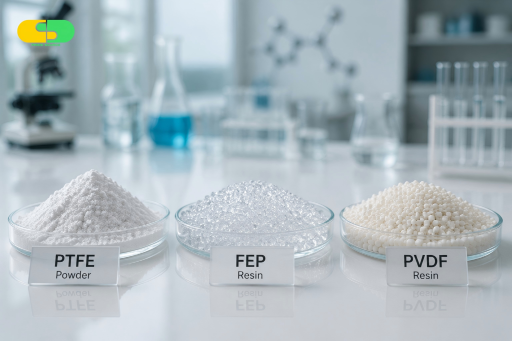 material comparison → ptfe vs fep vs pvdf