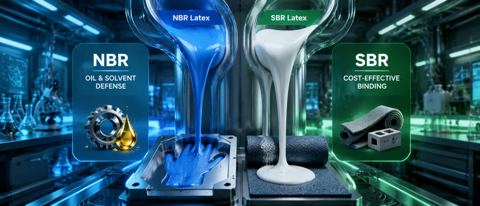 nbr latex vs sbr latex different polymers, different applications